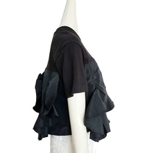 ALEXANDER MCQUEEN BLACK RUFFLE CROPPED TOP (40)