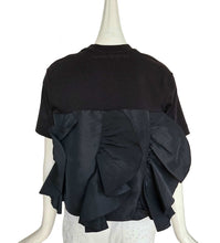 ALEXANDER MCQUEEN BLACK RUFFLE CROPPED TOP (40)