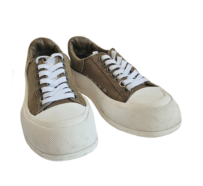 ALEXANDER MCQUEEN GREEN PLIMSOLL SNEAKERS (35/36)