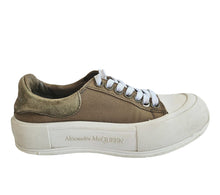 ALEXANDER MCQUEEN GREEN PLIMSOLL SNEAKERS (35/36)