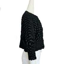 ME ISSEY MIYAKE BLACK/GREEN DIAMOND PRINT CAULIFLOWER JACKET