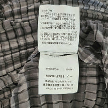 ISSEY MIYAKE ME GREY PLAID PLEATED TOP (ONE SIZE)