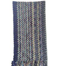 MISSONI BLUE/BURGUNDY/GREEN WOOL BLEND MULTICOLOR SCARF