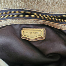 MIU MIU BEIGE LUX BOW LEATHER BAG