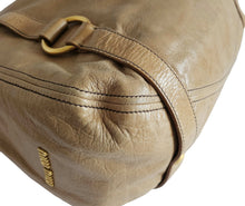 MIU MIU BEIGE LUX BOW LEATHER BAG