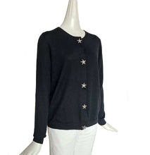 MIU MIU BLACK CRYSTL STAR BUTTON CARDIGAN (42)