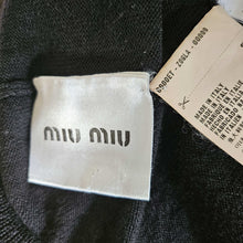 MIU MIU BLACK CRYSTL STAR BUTTON CARDIGAN (42)