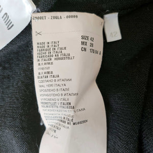 MIU MIU BLACK CRYSTL STAR BUTTON CARDIGAN (42)
