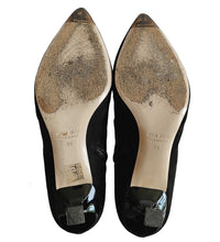 MIU MIU BLACK SUEDE LACEUP ANKLE BOOTS (39)