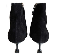 MIU MIU BLACK SUEDE LACEUP ANKLE BOOTS (39)