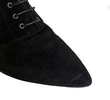 MIU MIU BLACK SUEDE LACEUP ANKLE BOOTS (39)