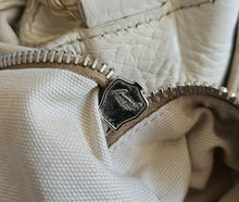 MIU MIU BEIGE FLOWER EMBELLISHMENT CANVAS TOTE BAG