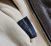 MIU MIU BROWN EAST WEST LEATHER SATCHEL BAG