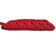 MIU MIU RED FABRIC MATELASSE WRISTLET CLUTCH