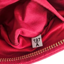 MIU MIU RED FABRIC MATELASSE WRISTLET CLUTCH