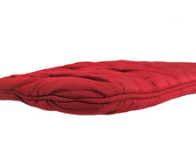 MIU MIU RED FABRIC MATELASSE WRISTLET CLUTCH
