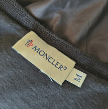 MONCLER BLACK SHORT SLEEVES NYLON BACK TOP (M)