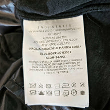 MONCLER BLACK SHORT SLEEVES NYLON BACK TOP (M)