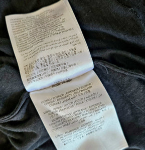 MONCLER BLACK SHORT SLEEVES NYLON BACK TOP (M)