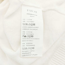PATOU WHITE SHORT SLEEVES JACQUARD COTTON KNIT TOP (M)