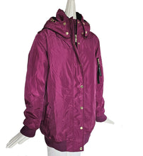 P.E. NATIONAL FUSCHIA PINK PUFFER JACKET WITH BELT (M)