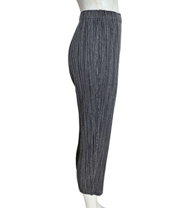 PLEATS PLEASE ISSEY MIYAKE BLACK/GRAY PLEATED PANTS (3)