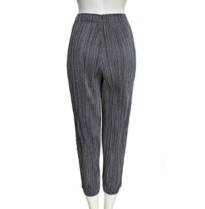 PLEATS PLEASE ISSEY MIYAKE BLACK/GRAY PLEATED PANTS (3)