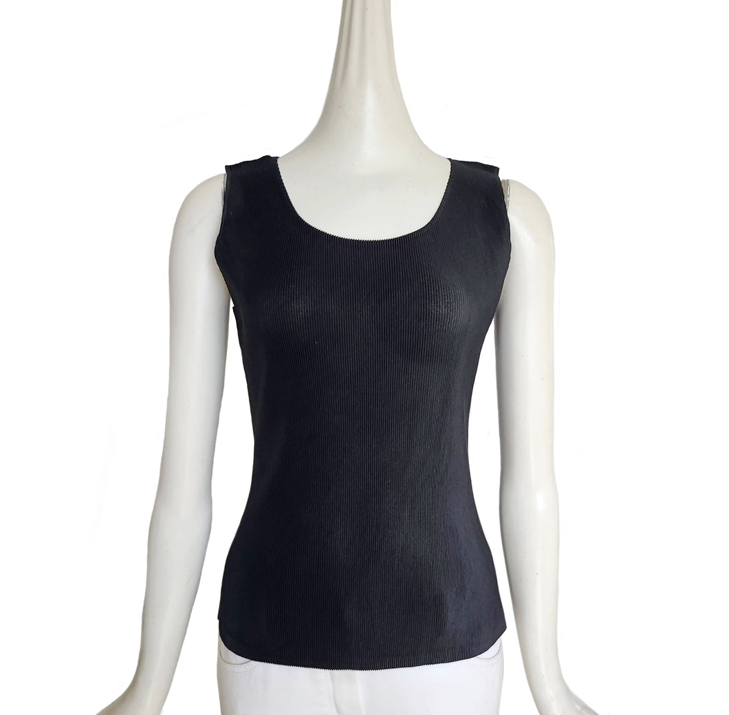 PLEATS PLEASE ISSEY MIYAKE BLACK PLEATED TANK (3)