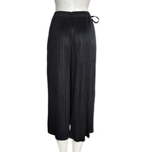 PLEATS PLEASE ISSEY MIYAKE BLACK WRAP FRONT PLEATED WIDE PANTS (3)