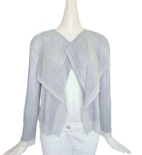 PLEATS PLEASE GRAY LAYERED PLEATED CARDIGAN (4)