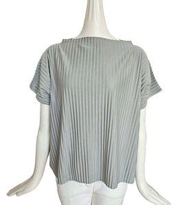 PLEATS PLEASE ISSEY MIYAKE GRAY BOXY TOP (3)