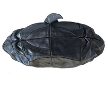 PRADA BLACK LEATHER VITELLINO MORDO RUFFLE SHOULDER BAG