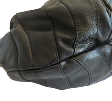 PRADA BLACK LEATHER VITELLINO MORDO RUFFLE SHOULDER BAG