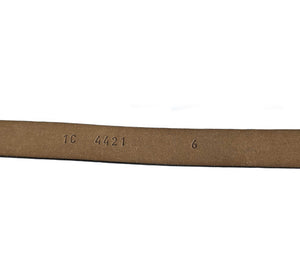 PRADA BROWN DISTRESSED LEATHER THIN BELT