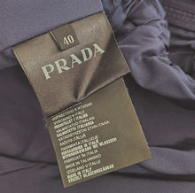 PRADA NAVY SILK HOODED COAT (40)