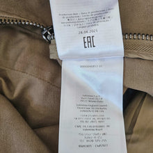 RED VALENTINO KHAKI EMBROIDERED HOODED UTILITY JACKET WITH FAUX FUR LINING (38)