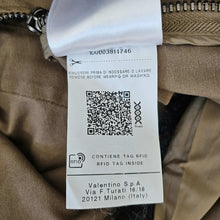 RED VALENTINO KHAKI EMBROIDERED HOODED UTILITY JACKET WITH FAUX FUR LINING (38)