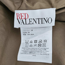RED VALENTINO KHAKI EMBROIDERED HOODED UTILITY JACKET WITH FAUX FUR LINING (38)