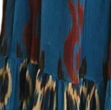 RED VALENTINO TEAL BLUE TULIP PRINT SILK DRESS (40)