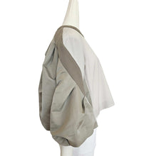 SACAI KHAKI NYLON/COTTON FLARE TOP (1)