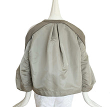 SACAI KHAKI NYLON/COTTON FLARE TOP (1)