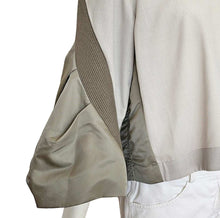 SACAI KHAKI NYLON/COTTON FLARE TOP (1)