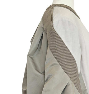 SACAI KHAKI NYLON/COTTON FLARE TOP (1)