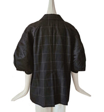 SACAI BLACK CHECK DOUBLE BREAST JACKET (2)