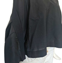 SACAI BLACK NYLON/COTTON FLARE TOP (2)