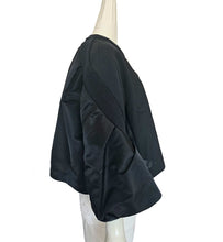 SACAI BLACK NYLON/COTTON FLARE TOP (2)