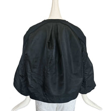 SACAI BLACK NYLON/COTTON FLARE TOP (2)