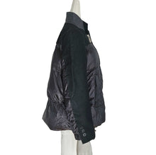 SACAI BLACK WOOL PANELED PUFF JACKET (1)