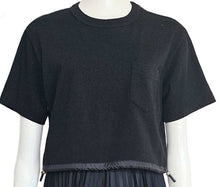 SACAI BLACK SWEATER TOP PLEATED MIDI DRESS (2)