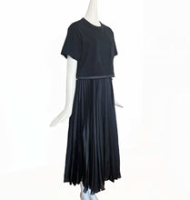 SACAI BLACK SWEATER TOP PLEATED MIDI DRESS (2)